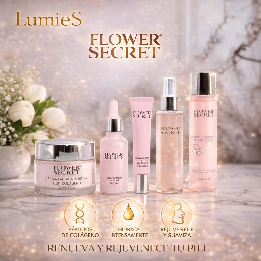 Set de Cuidado con Colágeno – Pack 5 (Rutina Completa) | Flower Secret