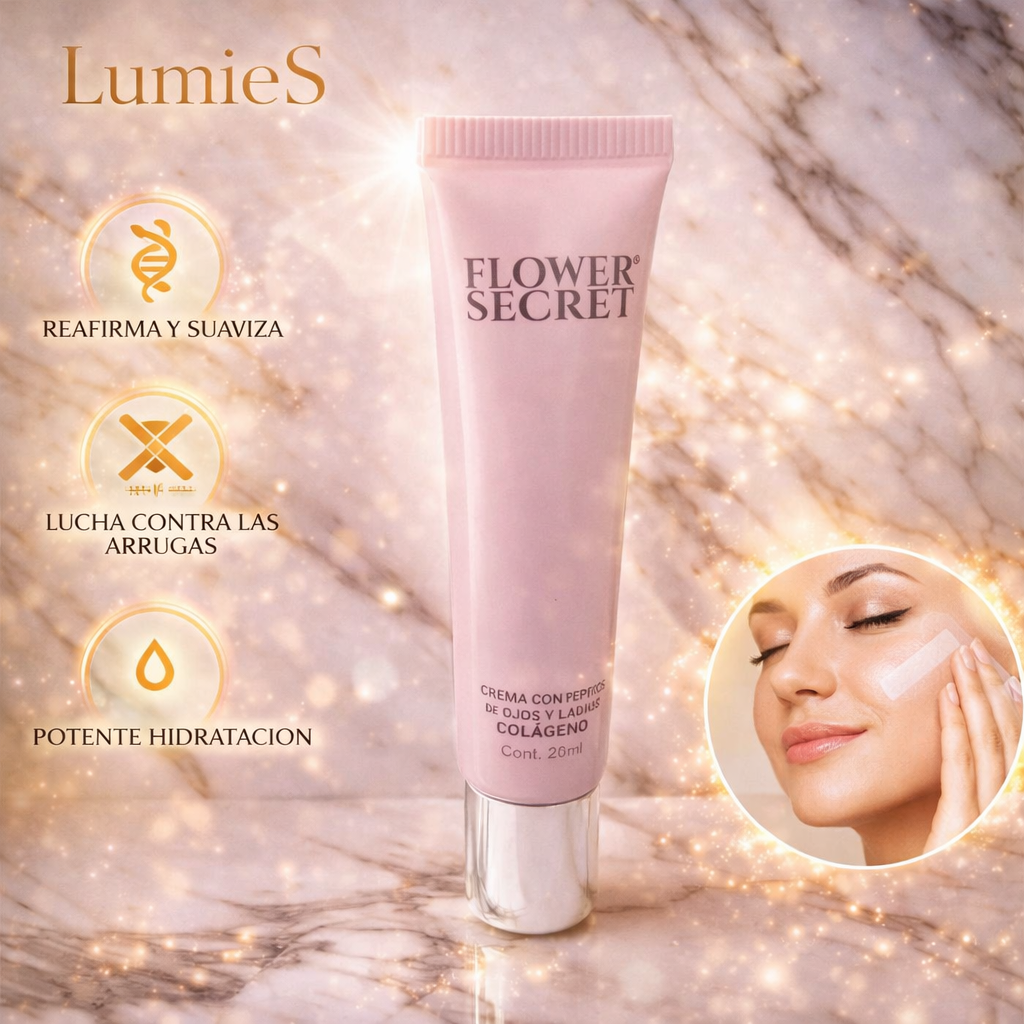 Crema Contorno de Ojos y Labios con Colágeno – Flower Secret (25 ml)