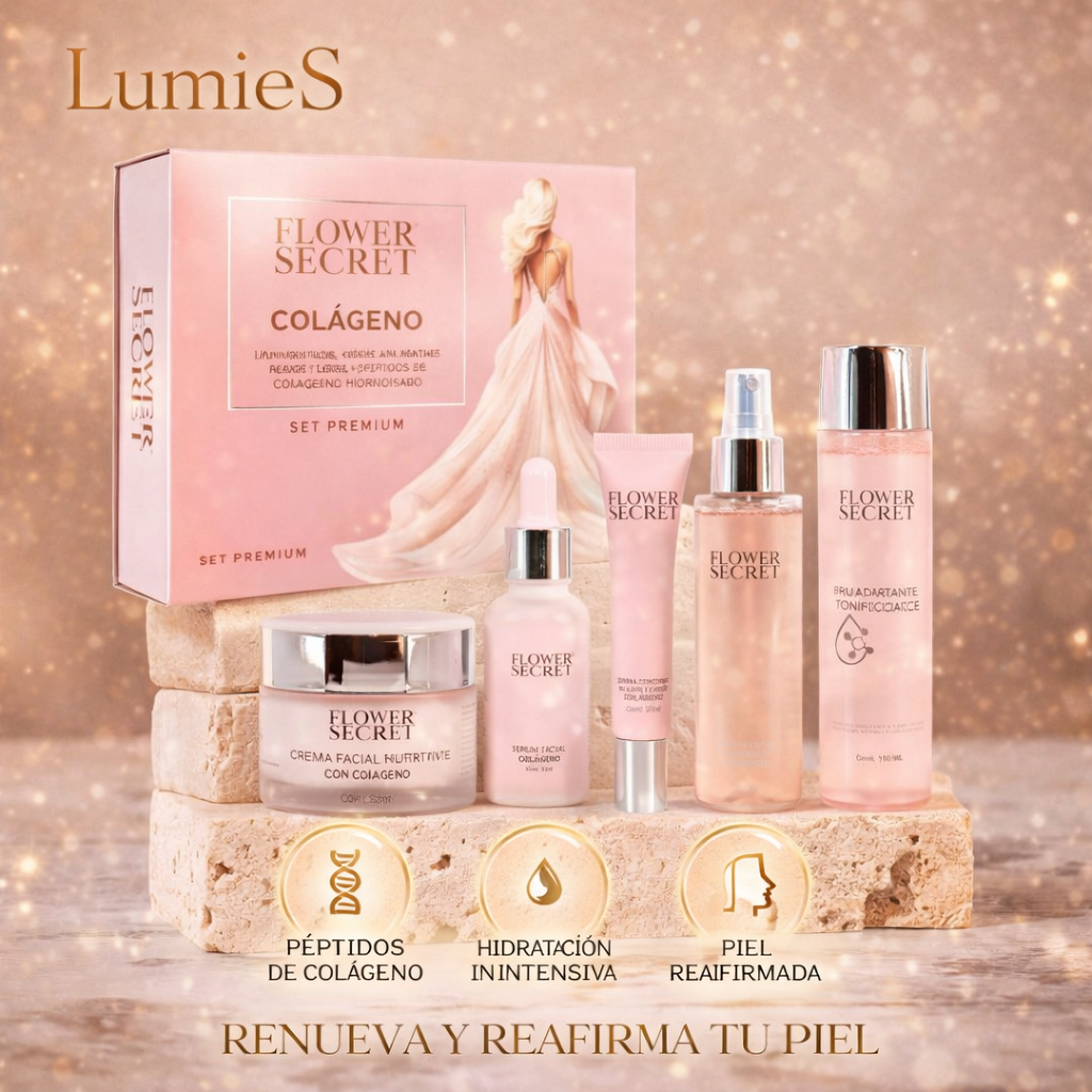 Set de Cuidado con Colágeno – Pack 5 (Rutina Completa) | Flower Secret