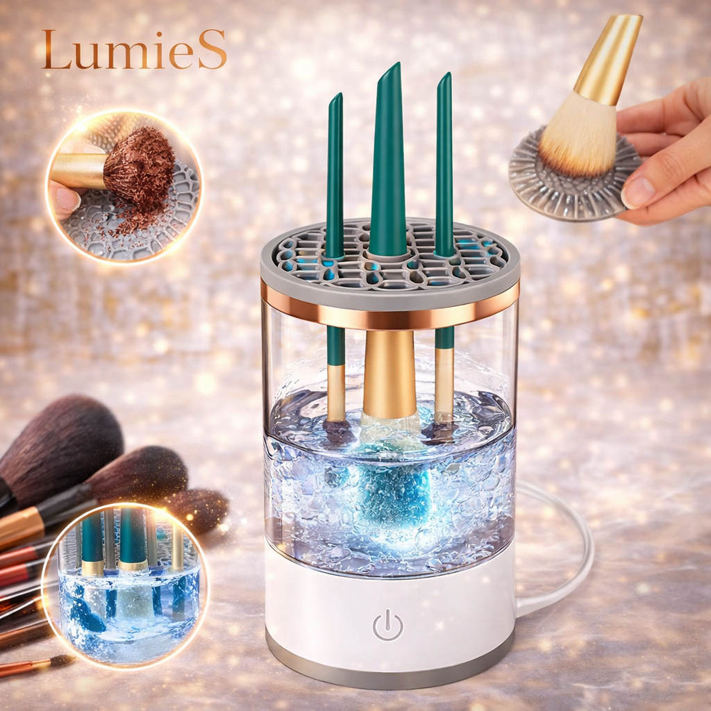 Limpiador Eléctrico de Brochas de Maquillaje (USB) – Lavado + Secado